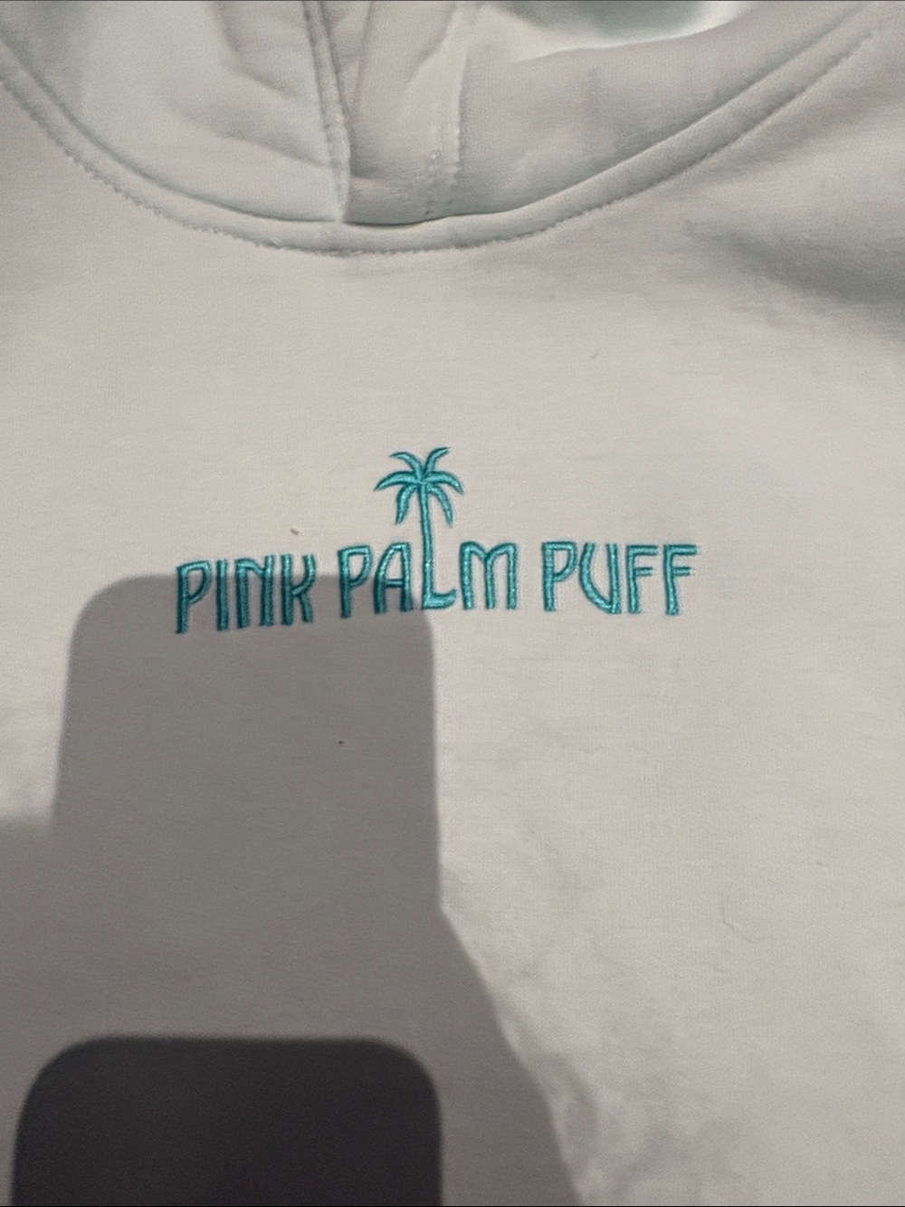 Pink Palm Puff Classic Hoodie Mint - Picture 3 of 5
